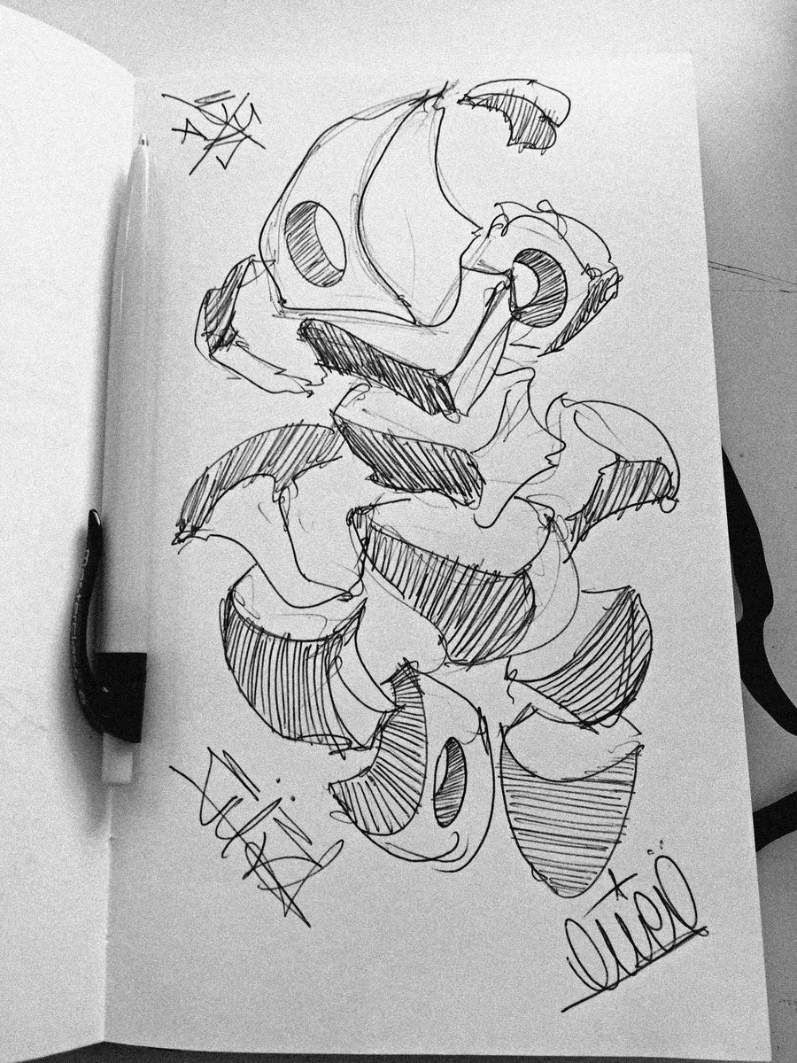 Maison Enea black and white sketch image